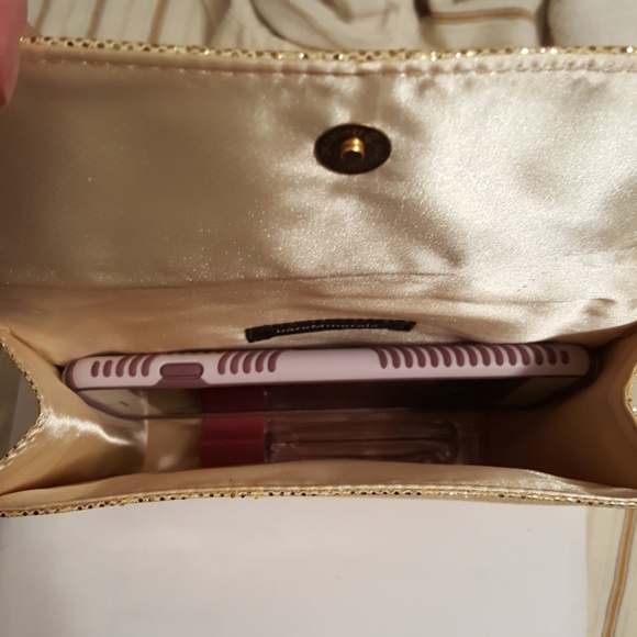 11:01 - 3/$25 BareMinerals Gold Glittery Small Clutch/Bag - Picture 5 of 7